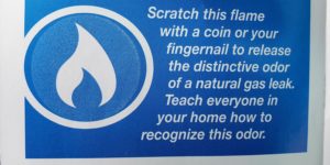 Natural gas scented scratch and sniff is my favorite.