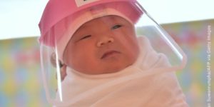Newborns were given tiny face shields at a hospital in Bangkok, Thailand. What a time to be alive..