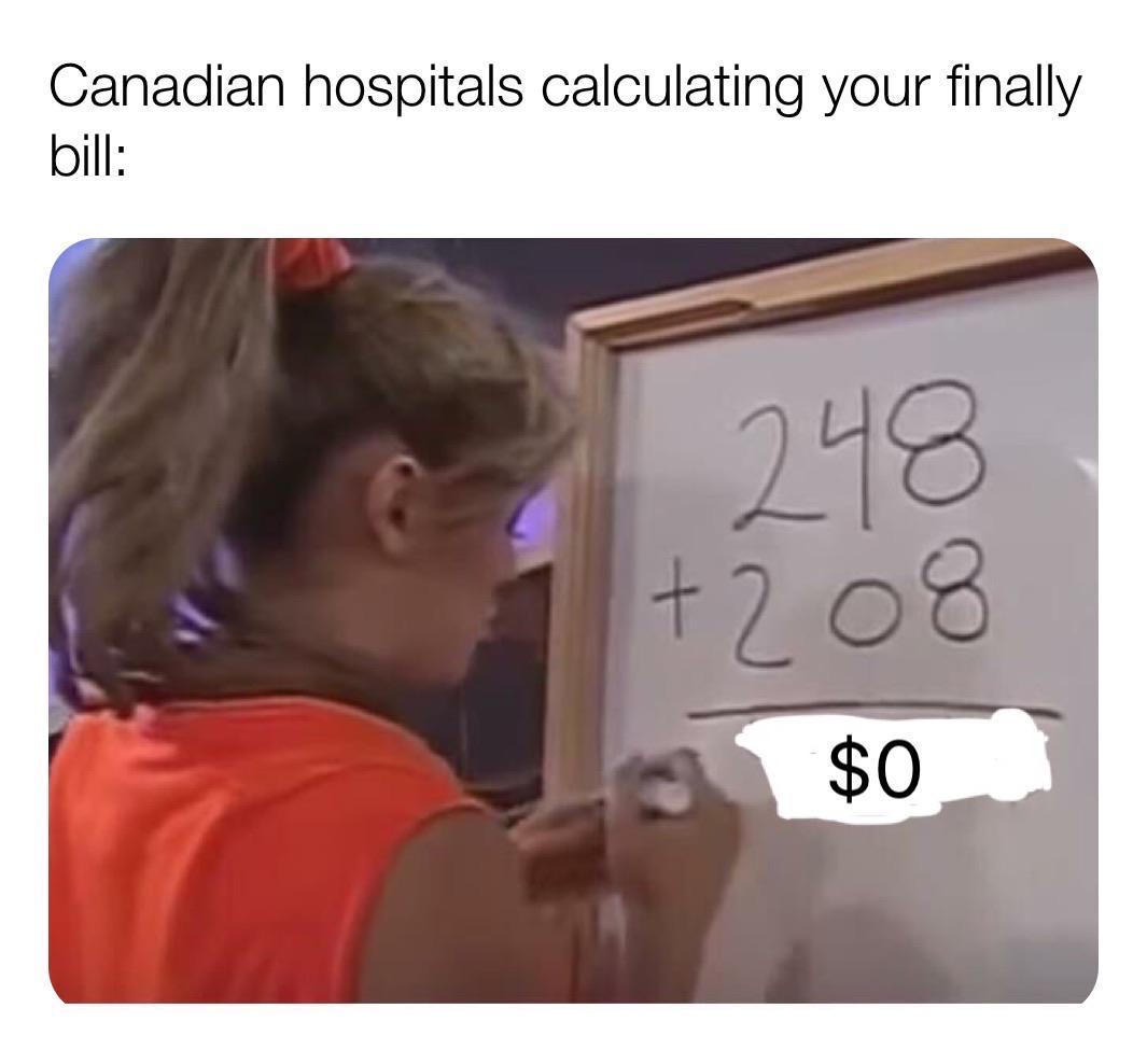 Canadian Healthcare, in a walnut. 