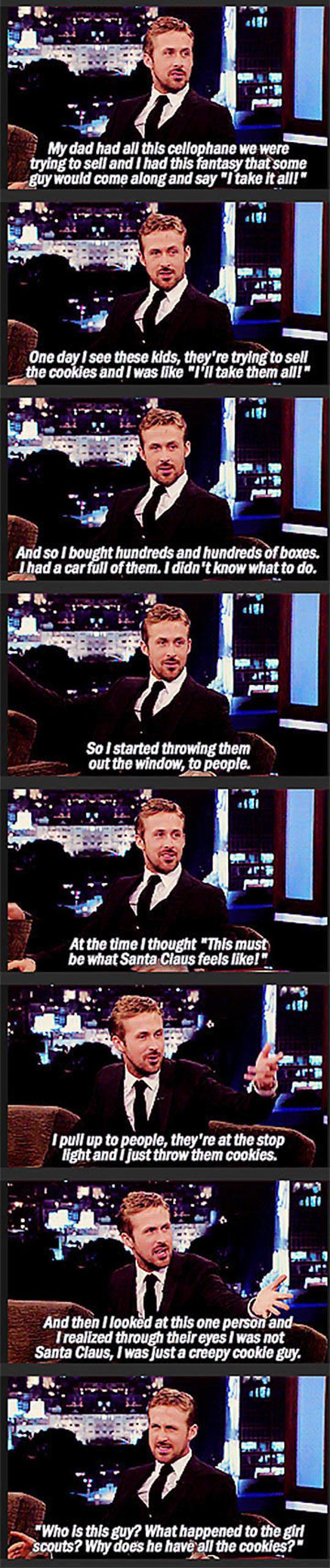 Ryan Gosling Is The Creepy Cookie Guy