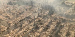 California suburb destroyed by fire