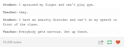 Anxiety hurts too...