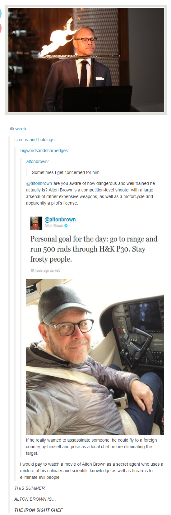 Alton Brown is well rounded.