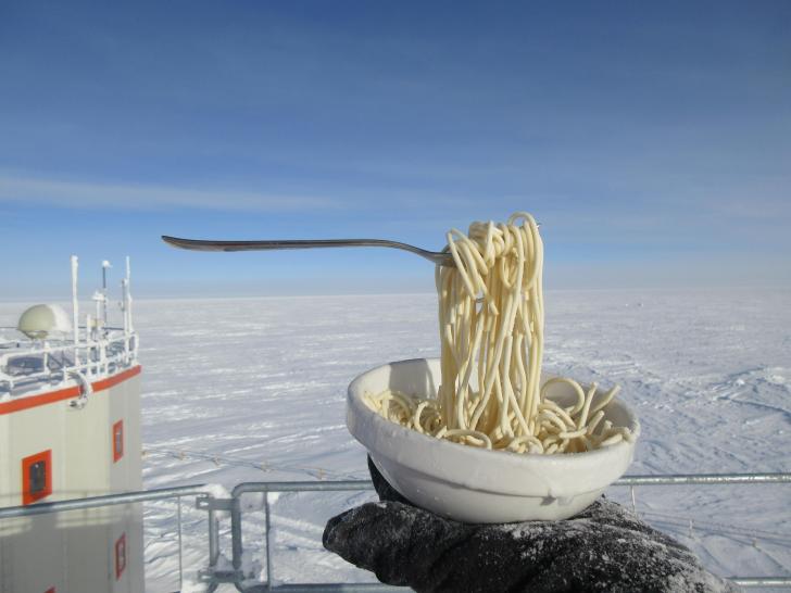 Noodles at -60C: Concordia research station, Antarctica
