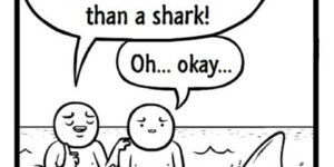 Oh god, a shark!