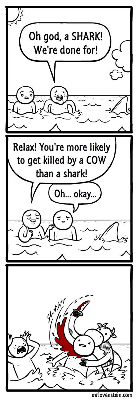 Oh god, a shark!