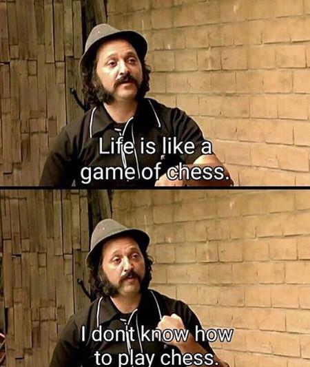 Life is like a game of chess.