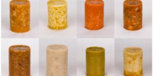 Canned food art.