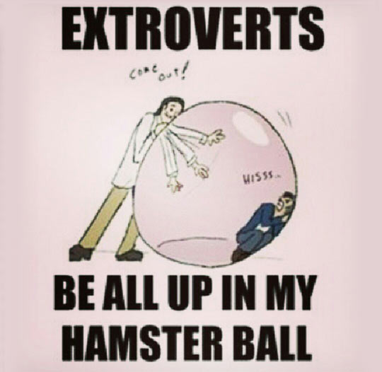 Freaking extroverts.