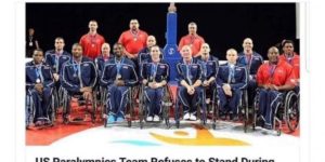 US Paralympics team has no respect for the flag.