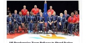 US Paralympics team has no respect for the flag.