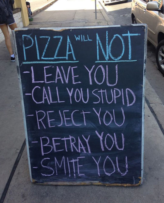 Why I love pizza.