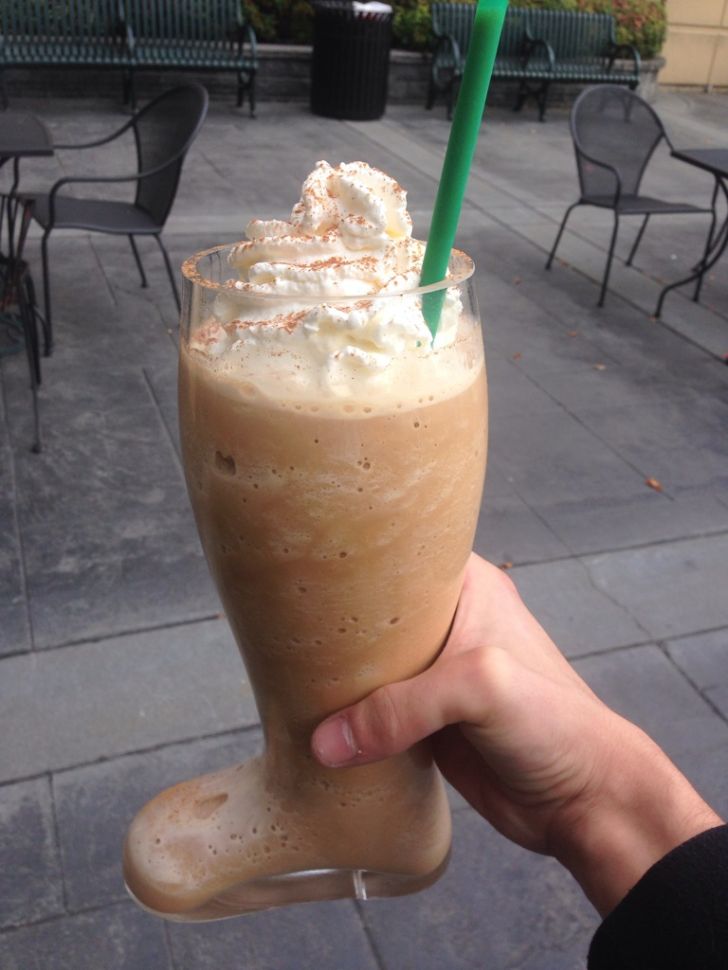 Turns out Starbucks will fill Das Boot with pumpkin spice frappucino.