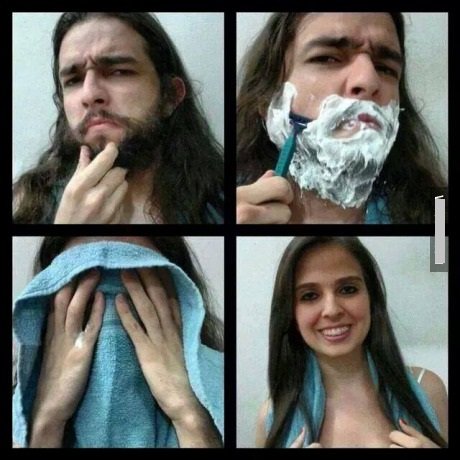 Shavaing, typically.