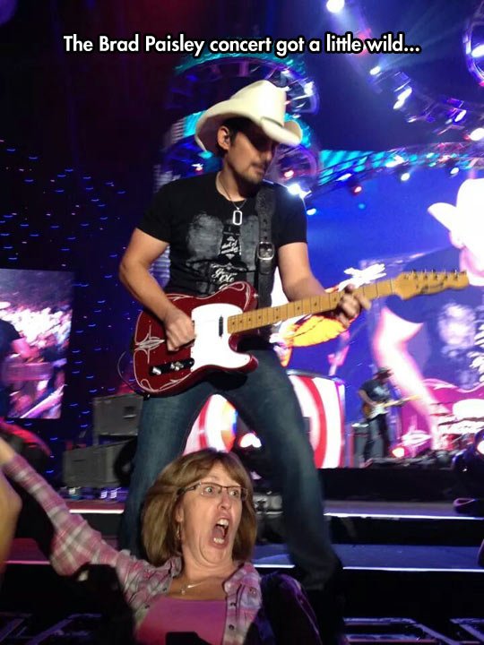 The Brad Paisley concert got a little wild...