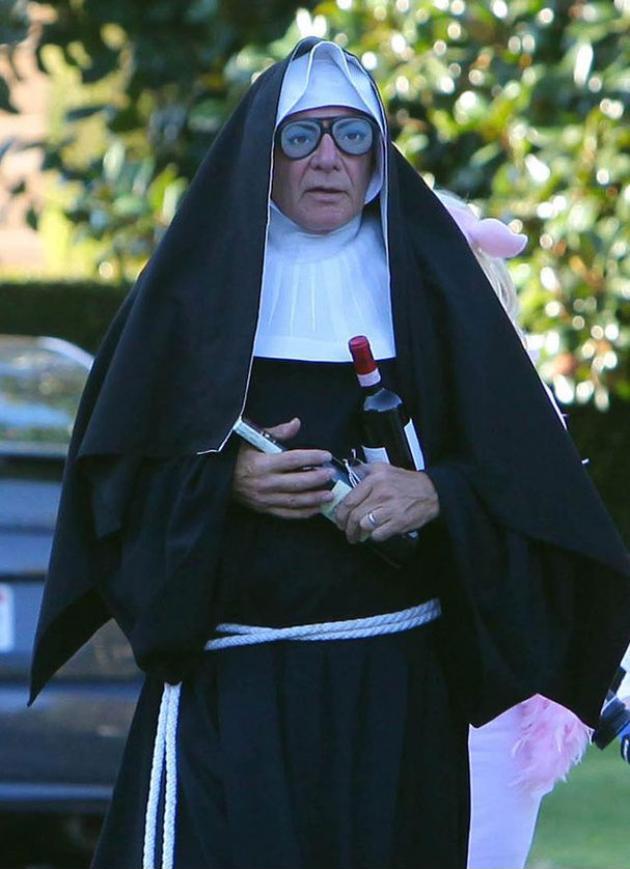 Harrison Ford dressed up as a nun for halloween last year.