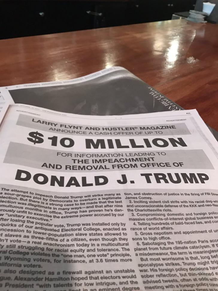 Full page ad in the Washington Post. The world is a weird place right now.
