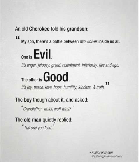 Good vs. Evil.