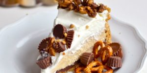 Reese’s Deep Dish Peanut Butter Pie with Chocolate Covered Pretzel Crust