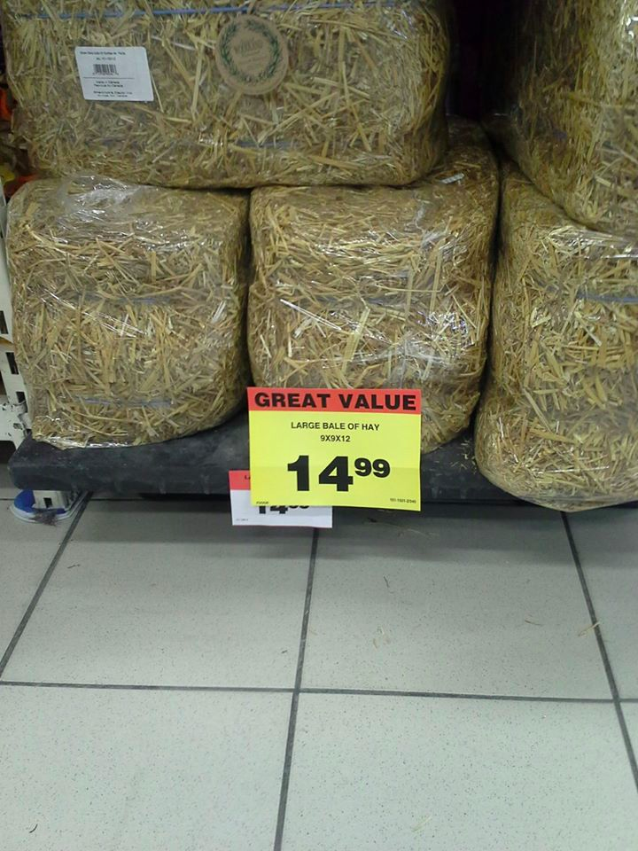 If only city folk knew that bails are 7 for $20