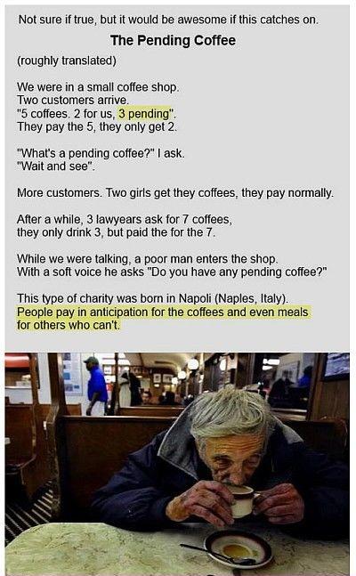 The pending coffee