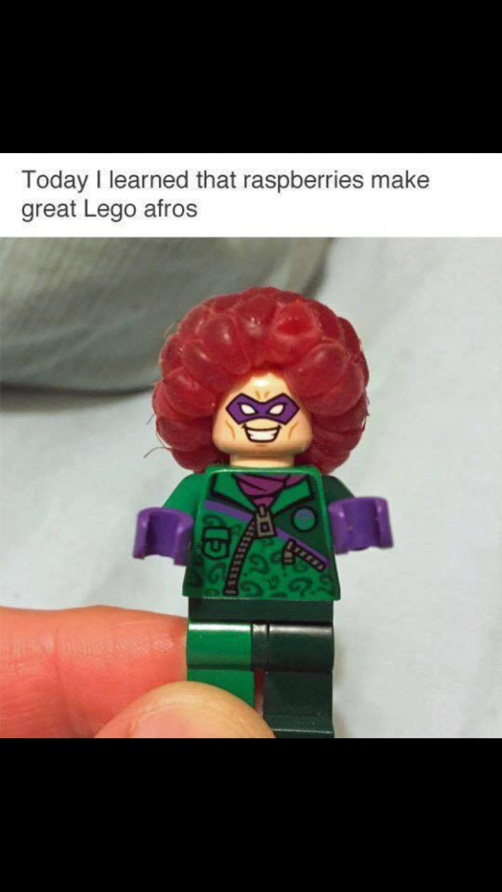 Raspberries make great Lego afros