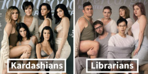 New Zealand librarians recreate a Kardashians photoshoot.