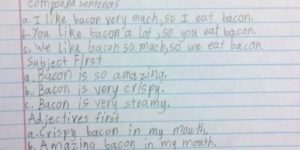 Bacon… In a 6th grade’s perspective
