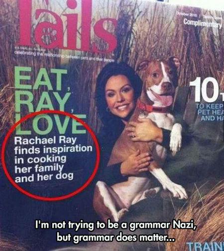Oxford commas save dogs.