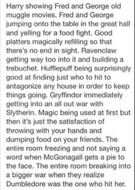 I really missed out on the great Hogwarts food fight of '07