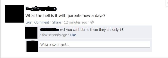 Parents these days...