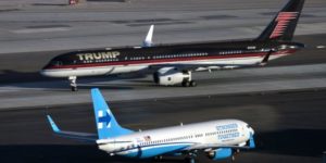 Presidential jets today in Las Vegas