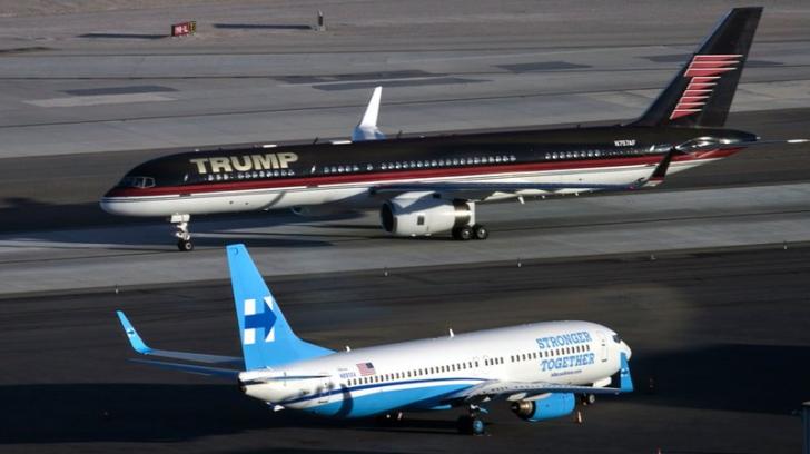 Presidential jets today in Las Vegas