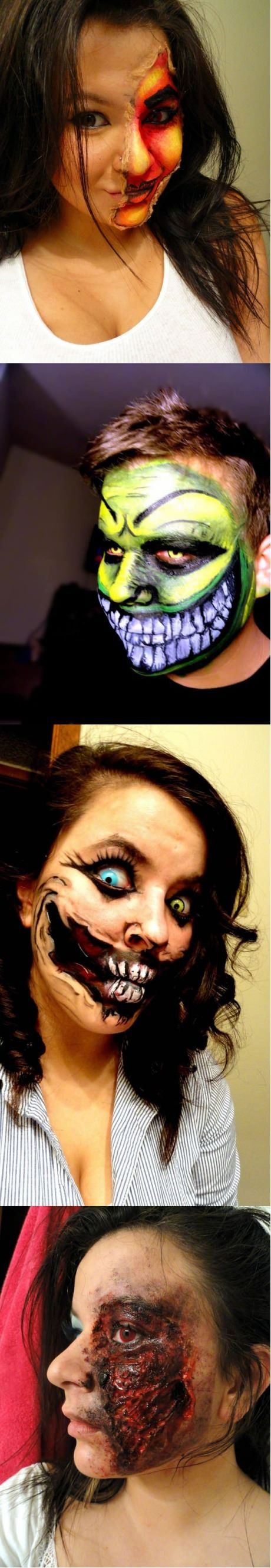 Halloween face painting.