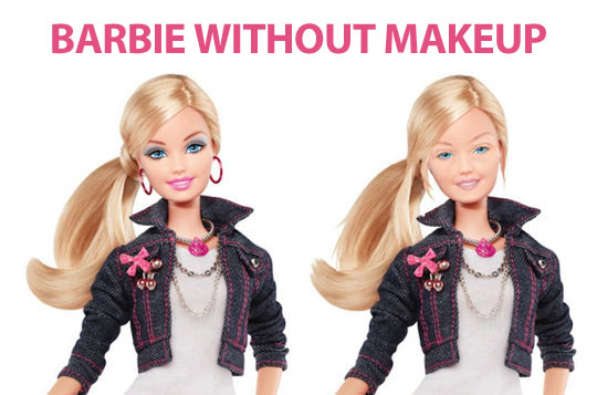 Barbie without makeup.