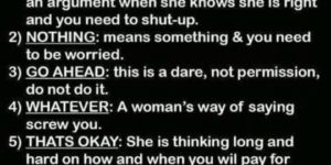 5 deadly terms used by a woman.