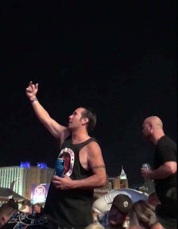 Man flips off Las Vegas gunman during active shooting