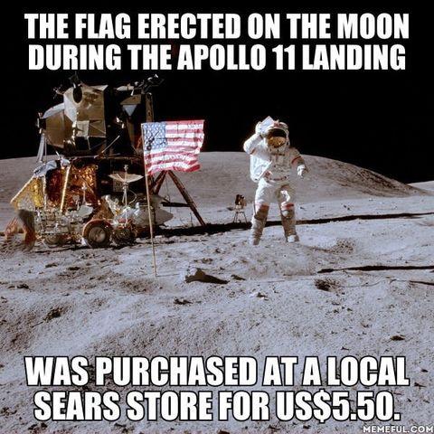 The $5.50 flag on the moon