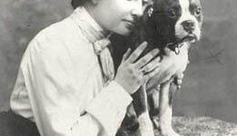 Helen Keller and her beloved cat, “Mittens”.