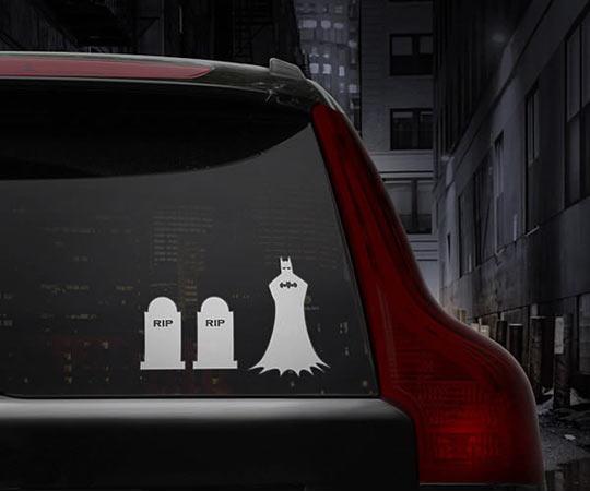 If Batman Had Family Car Stickers