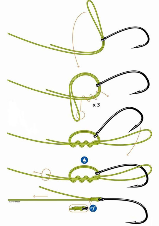 How to tie off a fishing hook