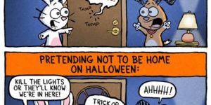 Zombies vs. Trick or Treaters.