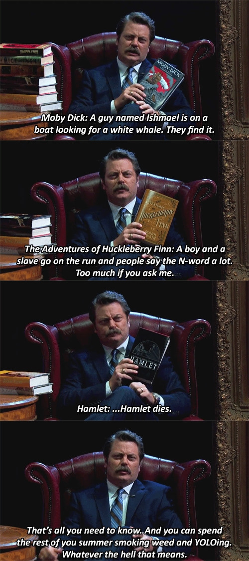 Ron Swanson's book spoilers