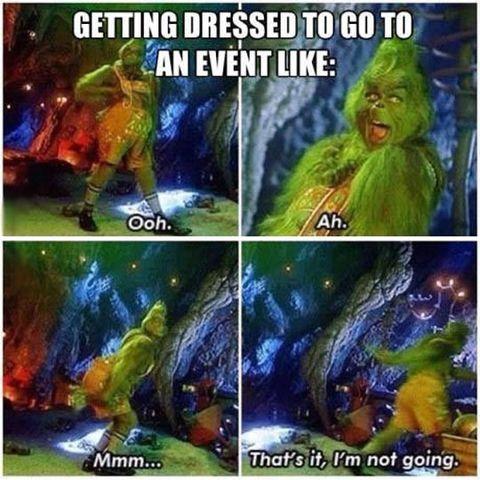 Every time I try clothes for an event