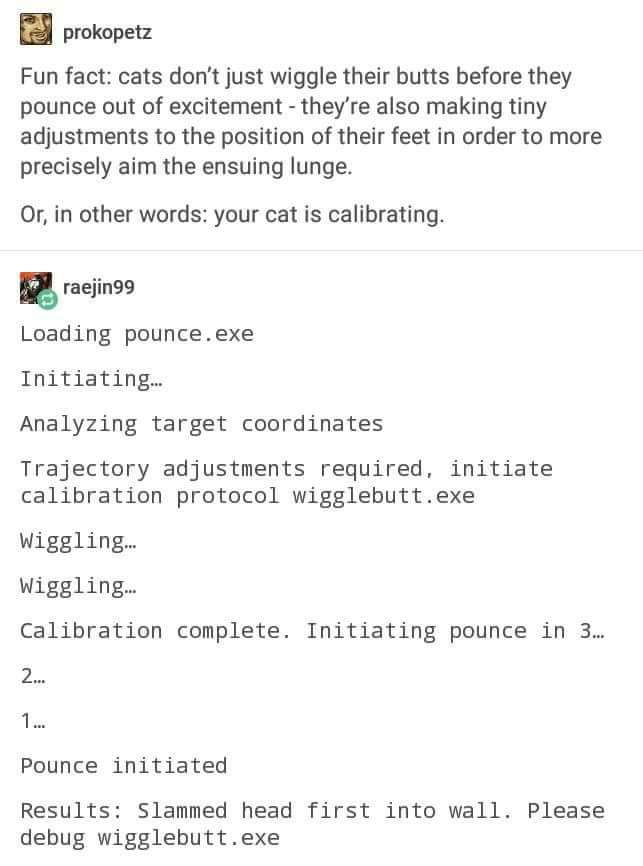Cat calibration.