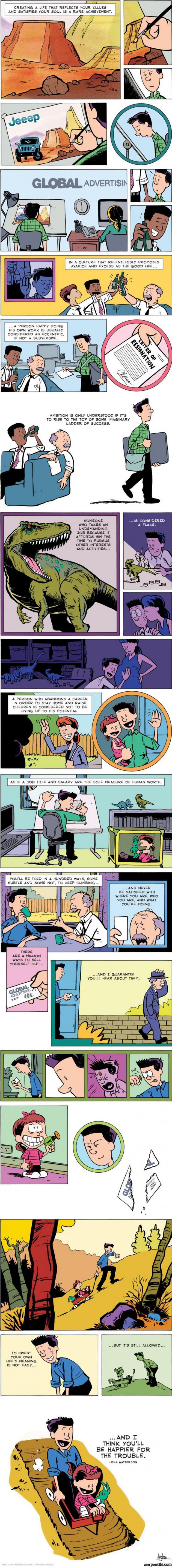 Illustrated Advice From Bill Watterson (Creator of Calvin and Hobbes)