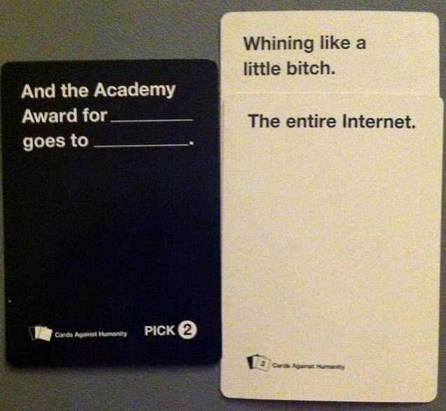 CAH being brutally honest and accurate.