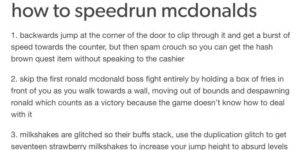 McDonalds Speedrun
