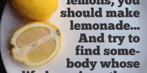 If life gives you lemons…