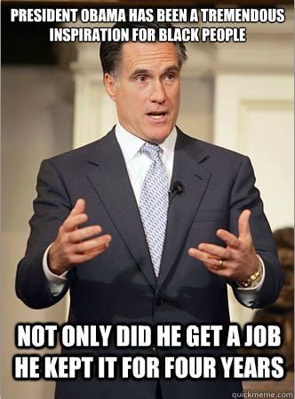 Almost politically correct relatable Romney...
